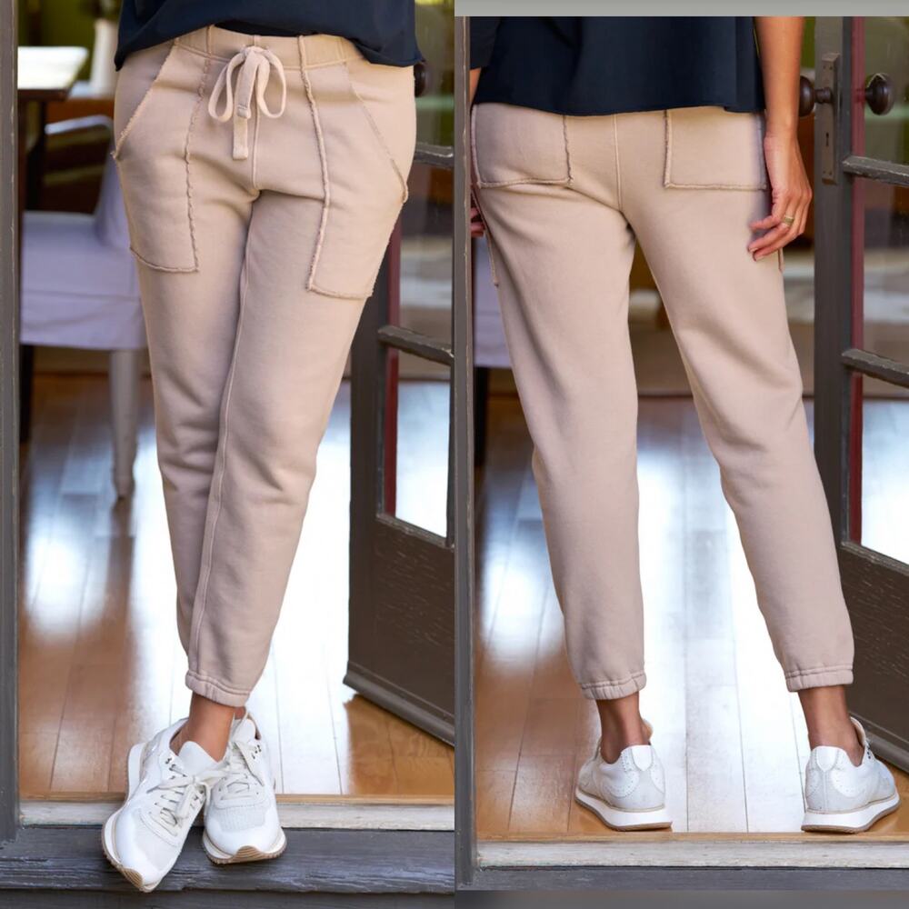 Frank & Eileen Beige Drawstring Jogger Pants